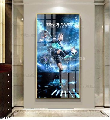 File tranh File tranh treo bóng đá BD150 (gốc) in trên kính