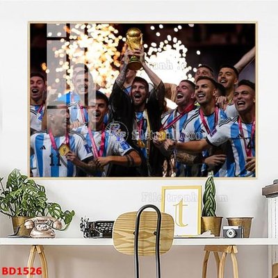 File gốc File tranh treo bóng đá BD1526 (trang trí) phòng trẻ em