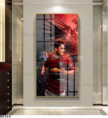 File PSD File tranh treo bóng đá BD163 (bản gốc) đã tách nền