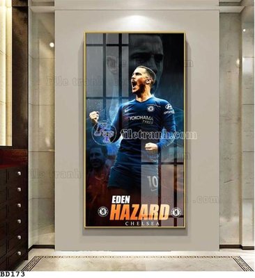 Download file gốc File tranh treo bóng đá BD172 (in lụa) hoa lá