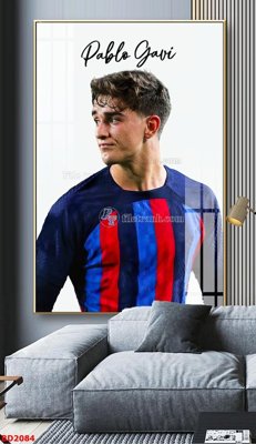 Ảnh gốc File tranh treo bóng đá BD2084 (độ nét cao) in tráng gương