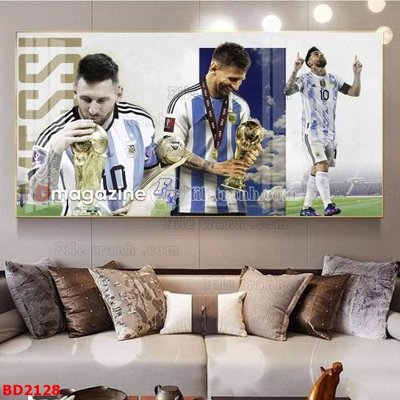 File tranh File tranh treo bóng đá BD2128 (gốc) in vải canvas