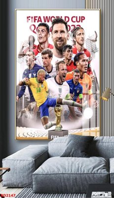 File in mica File tranh treo bóng đá BD2147 (bản gốc) siêu trong