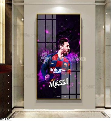 File in mica File tranh treo bóng đá BD260 (bản gốc) làm vách ngăn