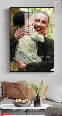 File tranh trang trí File tranh bác hồ in ấn BH158 (tải file gốc)