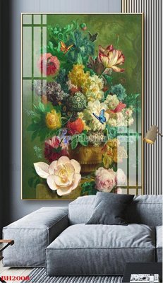 File gốc File tranh bình hoa B2008 (PNG) không nền chất lượng