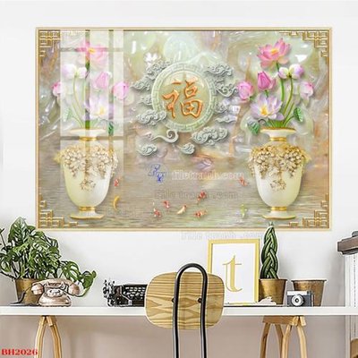 File ảnh File tranh bình hoa B2026 (gốc) in poster