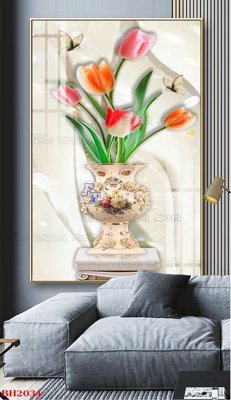 File in trần File tranh bình hoa B2034 (file gốc) chủ đề vũ trụ