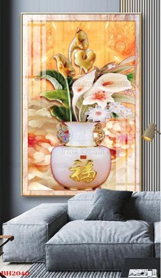 File gốc File tranh bình hoa B2040 (PSD/TIFF) độ phân giải cao