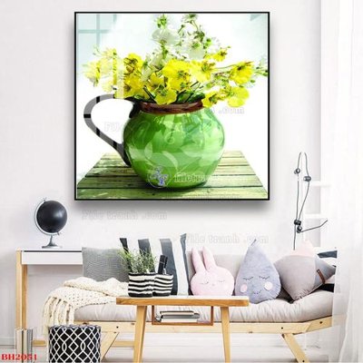 Ảnh gốc File tranh bình hoa B2051 (siêu chi tiết) để in ấn