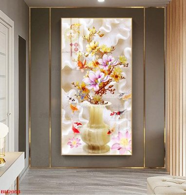 Tải file File tranh bình hoa B2053 (gốc) in tranh tráng gương