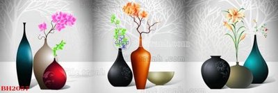 File gốc in mica File tranh bình hoa B2057 chất lượng