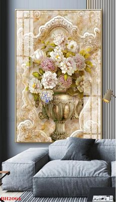 Hình ảnh file gốc File tranh bình hoa B2064 (chất lượng cao)