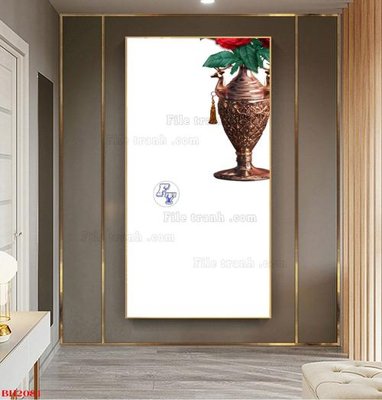 File gốc File tranh bình hoa B2081 (trang trí) phòng làm việc