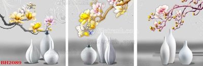 File tranh gốc PSD File tranh bình hoa B2089 còn nguyên layer