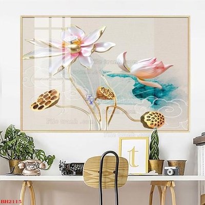 File in ấn File tranh bình hoa B2115 (bản gốc) cao cấp