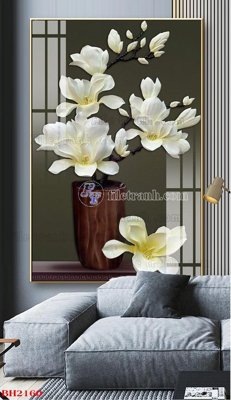 File ảnh File tranh bình hoa B2160 (gốc) dùng in Pano