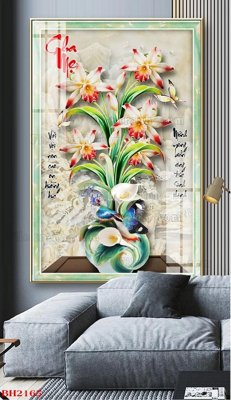 File in trần File tranh bình hoa B2165 (file gốc) xuyên sáng