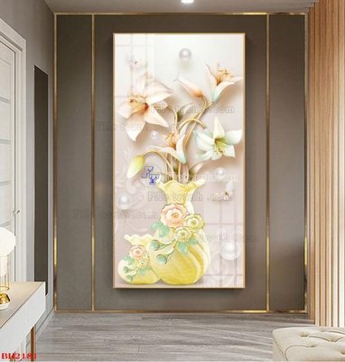 Chi tiết file ảnh File tranh bình hoa B2181 sắc nét