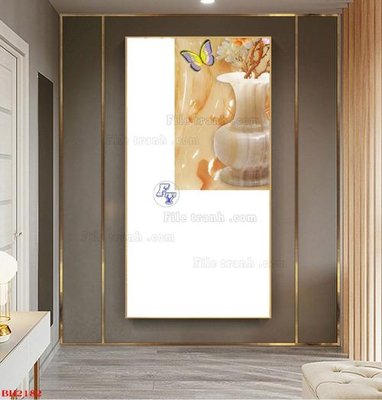 File ảnh File tranh bình hoa B2182 (gốc) in poster