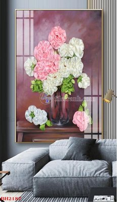 File tranh File tranh bình hoa B2187 (gốc) in backlit film