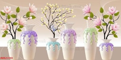 File ảnh File tranh bình hoa B2190 (gốc) in poster