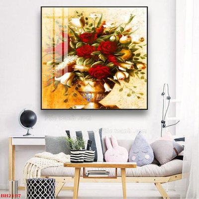 File ảnh File tranh bình hoa B2197 (gốc) cho trang trí nhà hàng