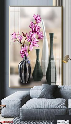File PSD File tranh bình hoa B2223 (nguyên bản) cho thiết kế
