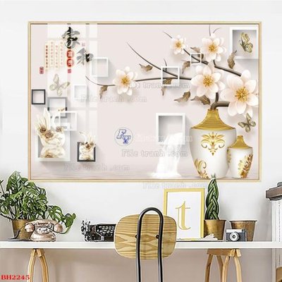 File gốc File tranh bình hoa B2245 (cho in ấn) từ Filetranh.com