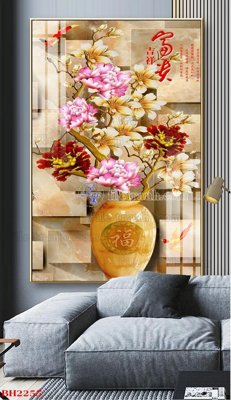 Download file gốc File tranh bình hoa B2255 (in lụa) nghệ thuật