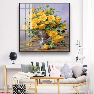 Tải file File tranh bình hoa B2266 (PSD) cho in tranh 3D