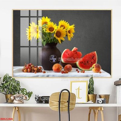 File in trần File tranh bình hoa B2288 (bản gốc) phong cảnh