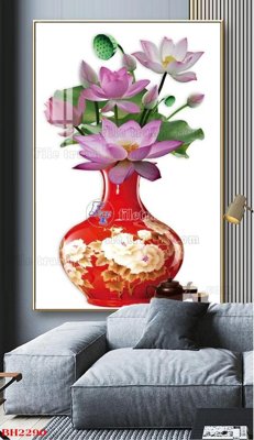 File PSD File tranh bình hoa B2290 (bản gốc) độ phân giải cao