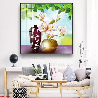 File gốc File tranh bình hoa B2291 (in tráng gương) nghệ thuật