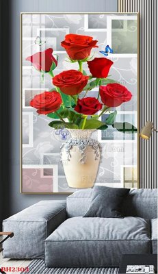 File gốc File tranh bình hoa B2303 (ảnh rõ nét) để in