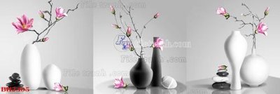 File in ấn File tranh bình hoa B2305 chuyên nghiệp