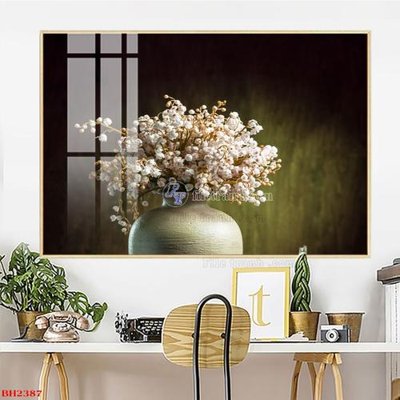 File in trần File tranh bình hoa B2387 (bản gốc) bầu trời