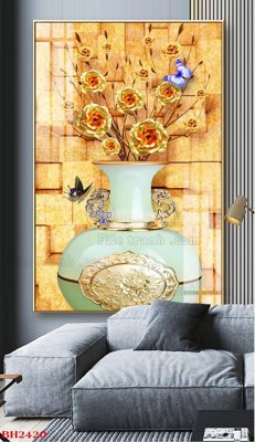 File tranh File tranh bình hoa B2420 (gốc) chủ đề con người