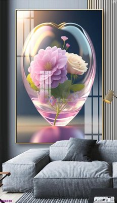 File gốc File tranh bình hoa 5D hoa đẹp BH4030 (PNG) chất lượng cao