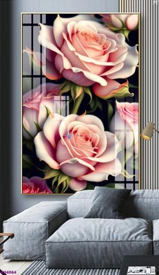 File gốc in ấn File tranh bình hoa 5D hoa đẹp BH4064 chuẩn màu CMYK