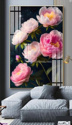 File tranh File tranh bình hoa 5D hoa đẹp BH4124 (bản gốc) in canvas
