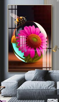 File PSD File tranh bình hoa 5D hoa đẹp BH4131 (nguyên bản) cho thiết kế