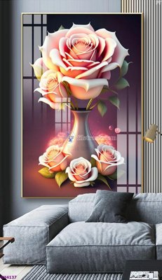File PSD File tranh bình hoa 5D hoa đẹp BH4137 (bản gốc) chất lượng nhất