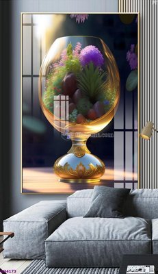 File gốc File tranh bình hoa 5D hoa đẹp BH4173 (phong cách) cổ điển