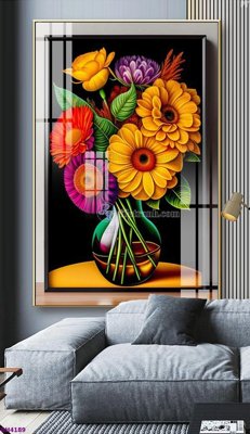File ảnh File tranh bình hoa 5D hoa đẹp BH4189 (gốc) in PP, decal