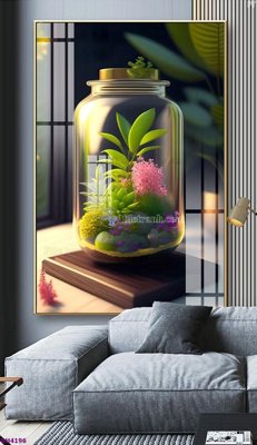 File gốc File tranh bình hoa 5D hoa đẹp BH4196 (chuẩn màu) cho in offset