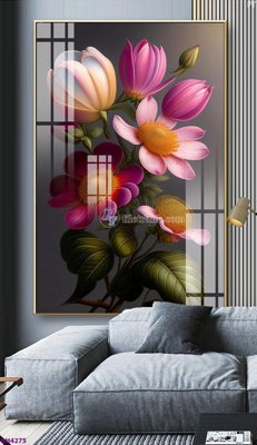 File tranh File tranh bình hoa 5D hoa đẹp BH4275 (gốc) chủ đề tĩnh vật