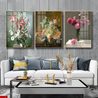 Tải file File tranh bộ 3 bình hoa phong cách cổ điển BH6018 (PSD) cho in tranh kính