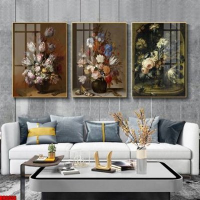 Download file File tranh bộ 3 bình hoa phong cách cổ điển BH6056 (gốc) in mica ốp bếp
