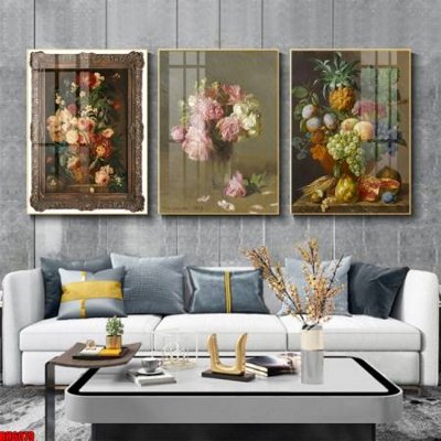 File gốc File tranh bộ 3 bình hoa phong cách cổ điển BH6079 (thiết kế) cho in ấn